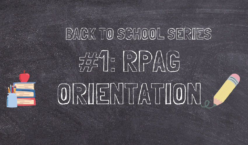 RPAG Orientation Back to School Session 1 Chalkboard 