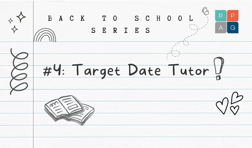 Back to School #4 Target Date Tutor Notebook Page with Doodles
